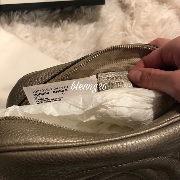 GUCCI SOHO DISCO CROSSBODY BAG GOLDEN BEIGE GOLD - Picture 5 of 8